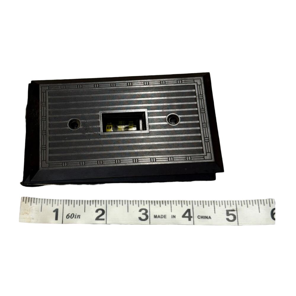 Hubbell Vintage Brown Toggle Switch Plate Lot 3 Art Deco Made USA - Picture 7 of 7